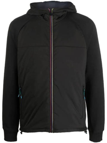 Mix Media Zip Up Hoodie Black - PAUL SMITH - BALAAN 1