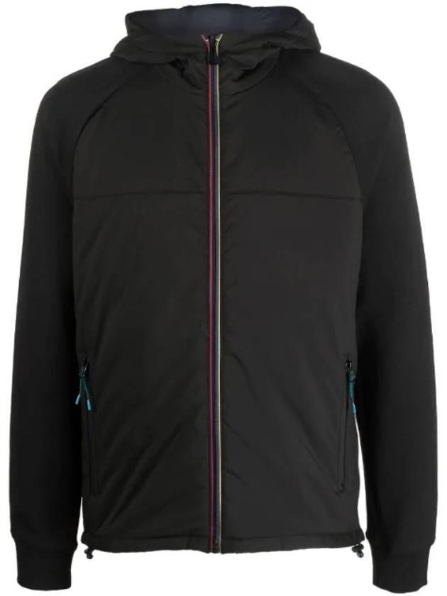 Mix Media Zip Up Hoodie Black - PAUL SMITH - BALAAN 1