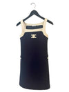 Mini Triomphe Sleeveless Wool Short Dress Dark Navy - CELINE - BALAAN 2