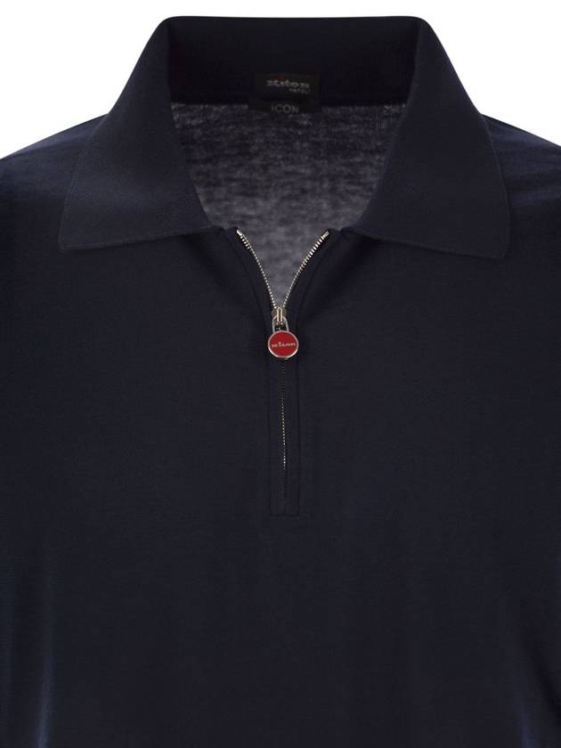 Short-sleeved polo-zip - KITON - BALAAN 4