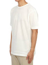 Piquet Waffle Logo Short Sleeve T-Shirt White - CP COMPANY - BALAAN 3