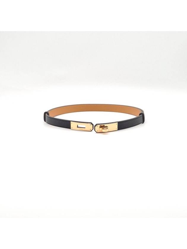 Hermes Kelly 18 Belt Rose Gold Belt Black - HERMES - BALAAN 3