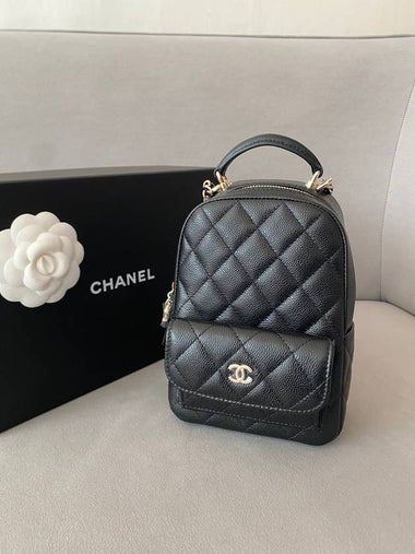 Classic top handle mini backpack caviar black gold AP3753 - CHANEL - BALAAN 1