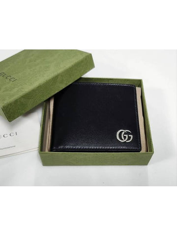 Black leather GG Marmont large bifold bifold wallet 428726 - GUCCI - BALAAN 1