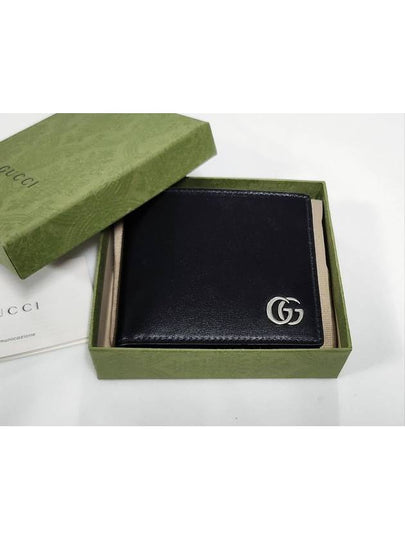 GG Marmont Leather Half Wallet Black - GUCCI - BALAAN 2