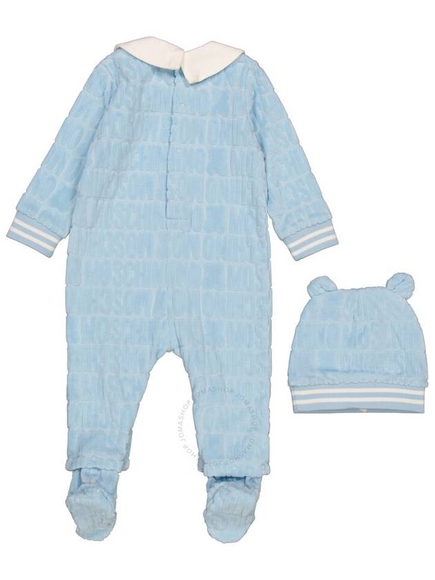 Moschino Infant Baby Sky Blue Romper And Hat Set, Size 6/9M - MOSCHINO - BALAAN 2