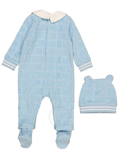 Moschino Infant Baby Sky Blue Romper And Hat Set, Size 6/9M - MOSCHINO - BALAAN 2