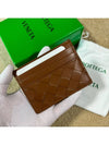 Intrecciato Leather Card Holder Brown - BOTTEGA VENETA - BALAAN 3