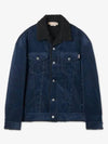 Fur Collar Denim Jacket Blue - MARNI - BALAAN 2