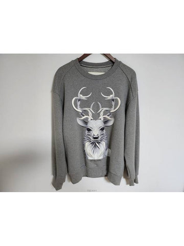 44 Gray Deer Print Embroidery Sweatshirt JC7841P313 - JUUN.J - BALAAN 1