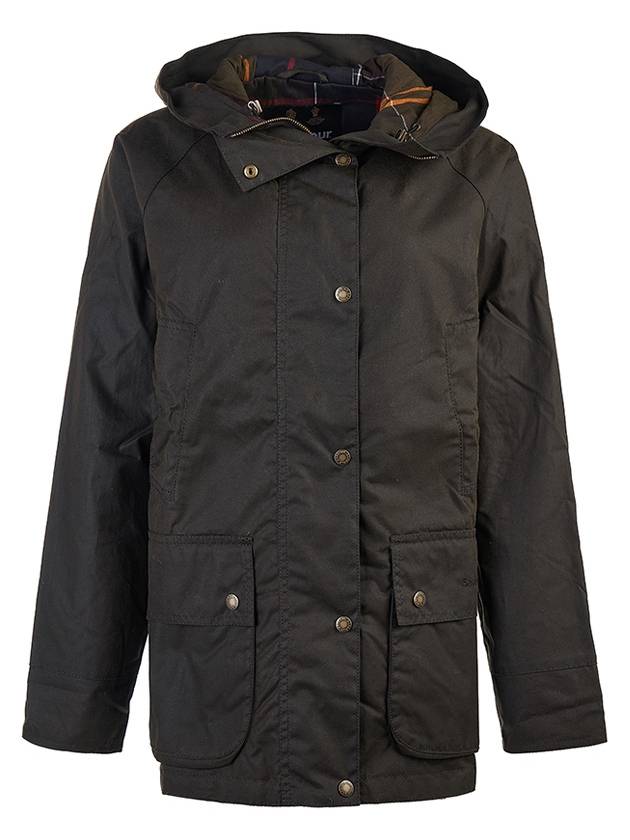 Arley Wax Hooded Jacket Khaki - BARBOUR - BALAAN 2