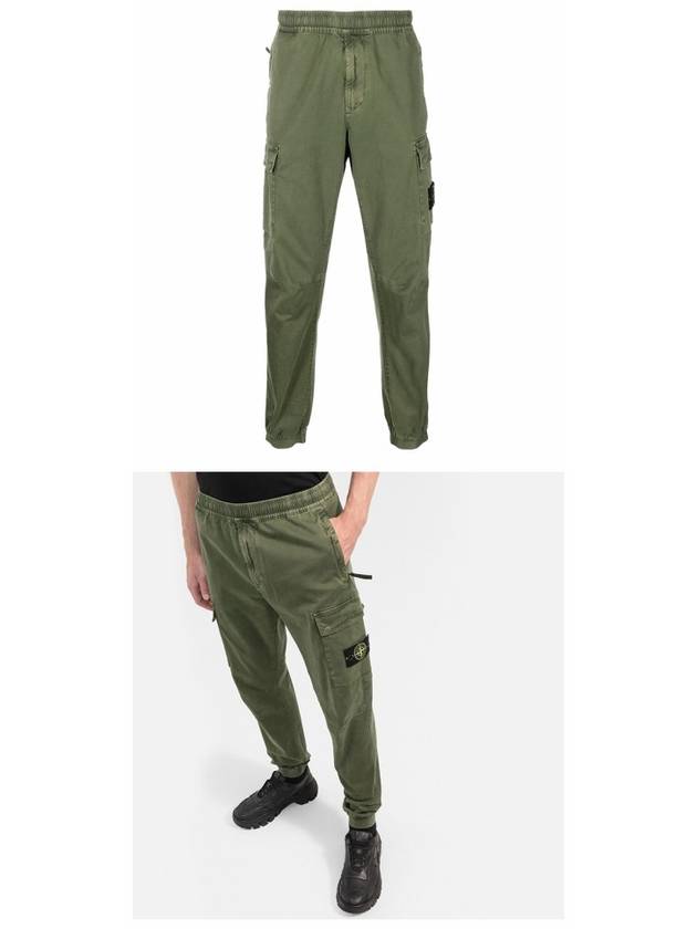 Men's Wappen Patch Straight Pants Khaki - STONE ISLAND - BALAAN 5