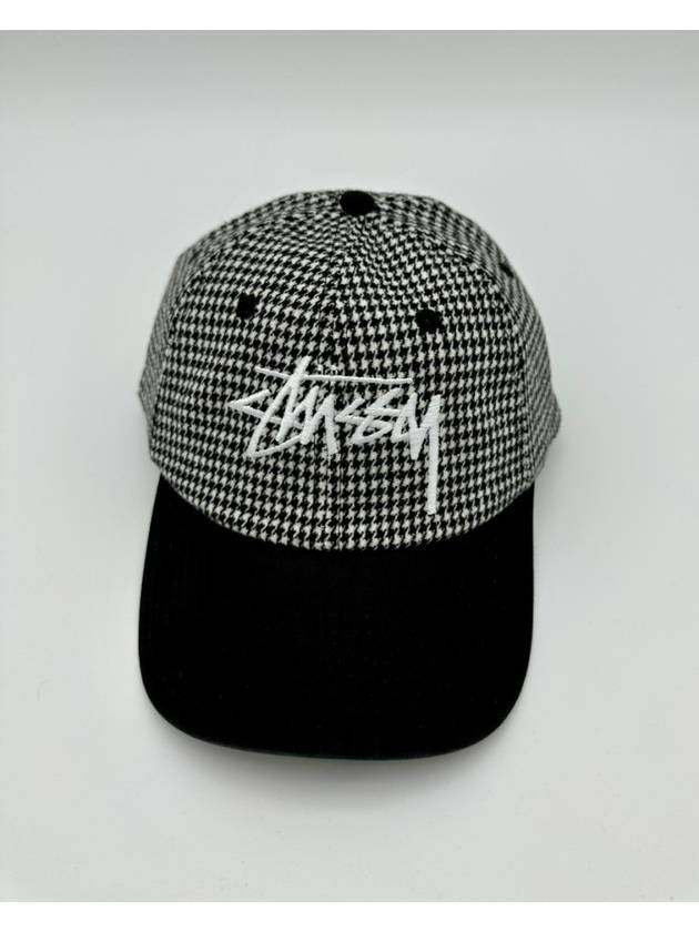 Houndstooth Low Pro Ball Cap Black - STUSSY - BALAAN 4