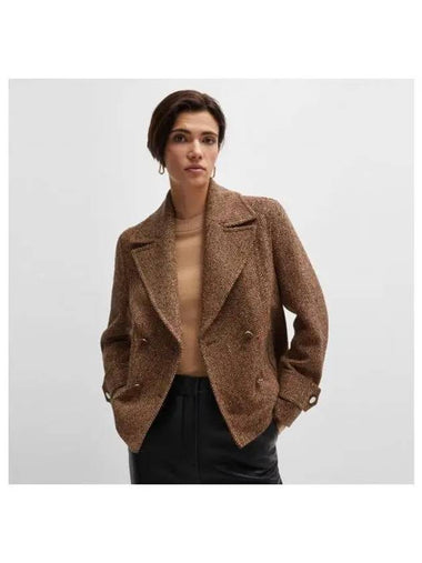 Women s semi crop double wool jacket 50518504 988 - BOSS - BALAAN 1