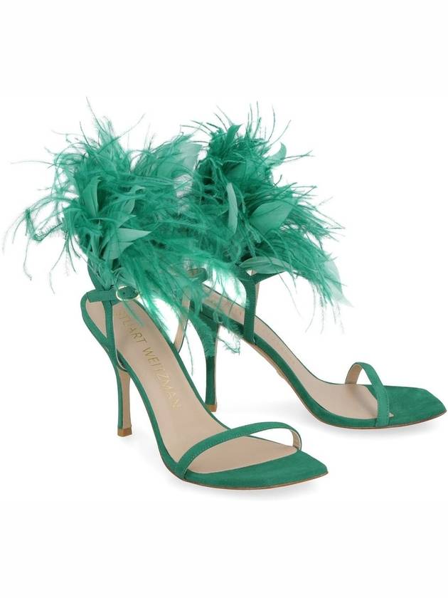 Stuart Weitzman Plume Suede Sandals - STUART WEITZMAN - BALAAN 3