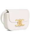 Triomphe Small Shiny Calfskin Cross Bag White - CELINE - BALAAN 4