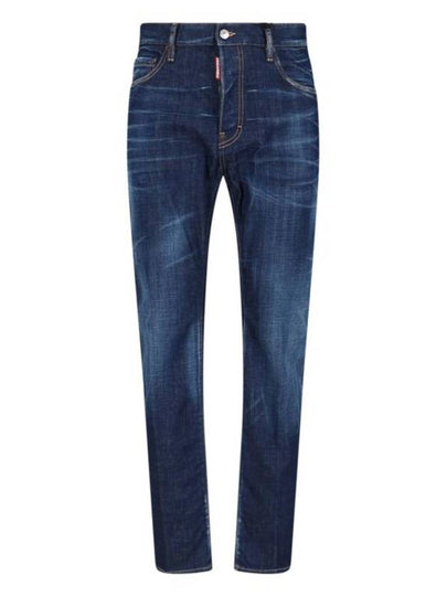 Logo Patch Straight Jeans Navy - DSQUARED2 - BALAAN 2