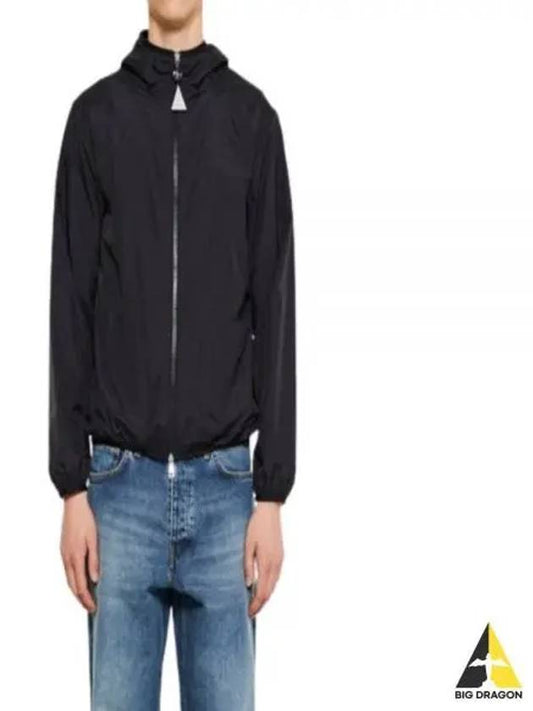 Fegeo Logo Patch Zip Up Hoodie Black - MONCLER - BALAAN 2