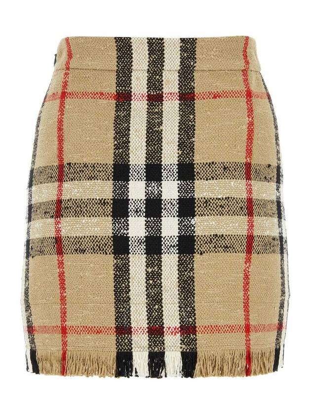 Vintage Check A-Line Skirt Beige - BURBERRY - BALAAN 3