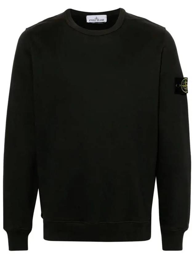 Wappen Patch Crew Neck Cotton Sweatshirt Lead Grey - STONE ISLAND - BALAAN 3