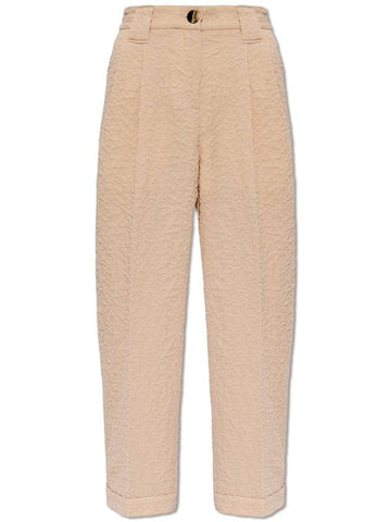 Ganni Jacquard Trousers, Women's, Beige - GANNI - BALAAN 1