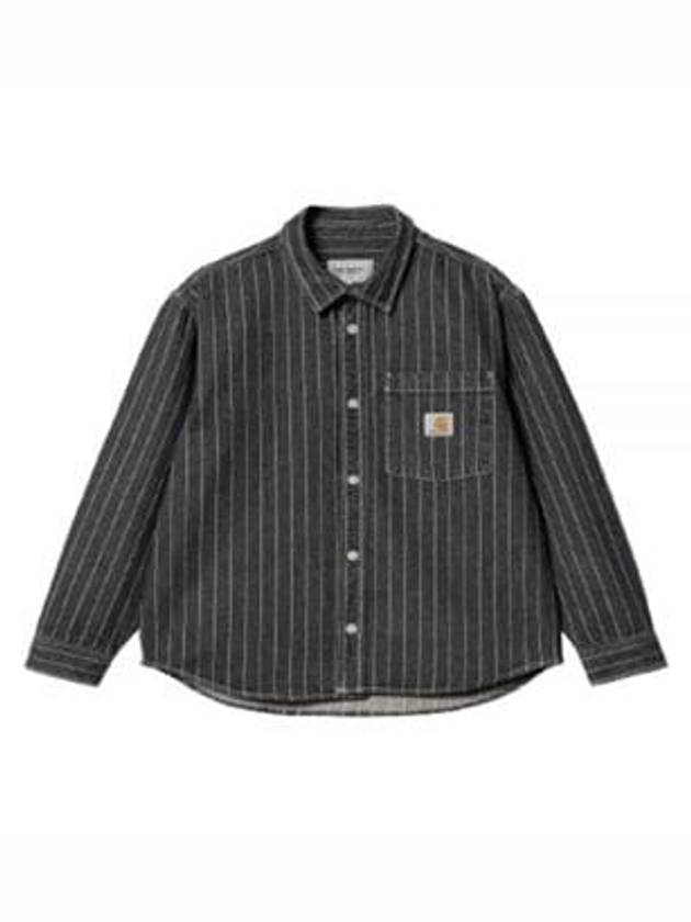 Orlean Striped Long Sleeve Shirt Black - CARHARTT WIP - BALAAN 2