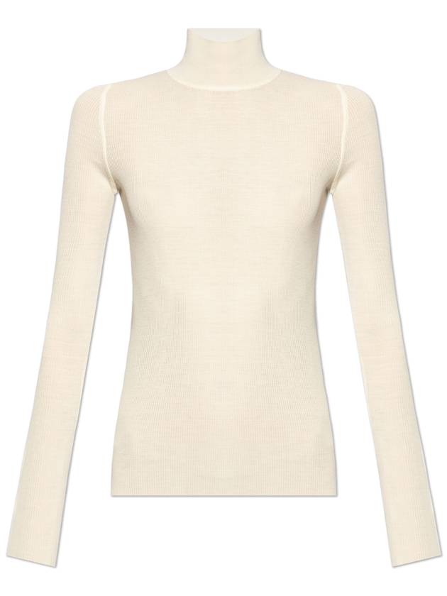 Woolen Turtleneck White - BOTTEGA VENETA - BALAAN 3