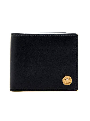 Gold Medusa Biggie Half Wallet Black - VERSACE - BALAAN 1