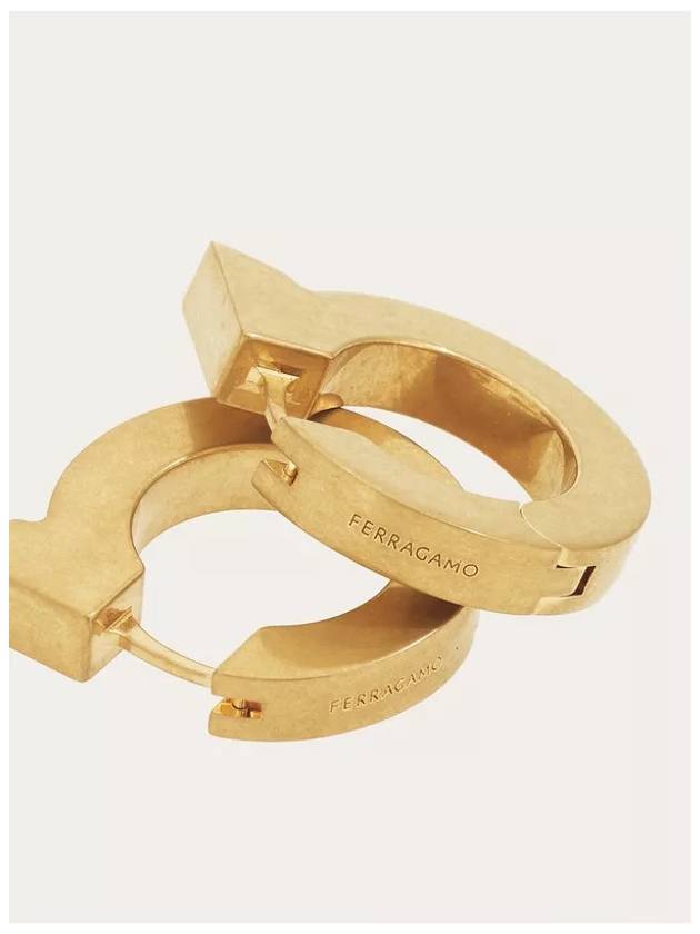 Gancini Hoop Earrings Gold - SALVATORE FERRAGAMO - BALAAN 4