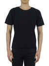 Pleated Short Sleeve T-Shirt Black - ISSEY MIYAKE - BALAAN 4