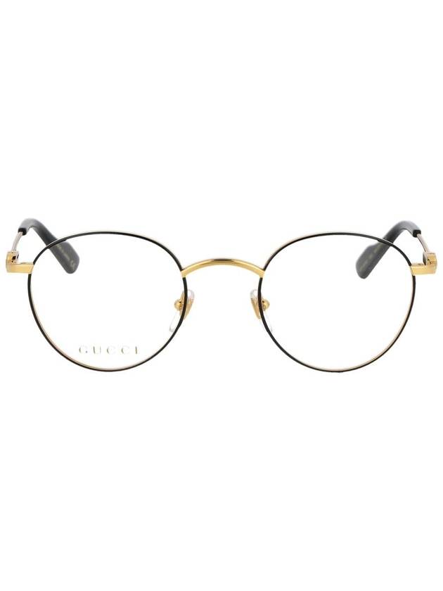 Eyewear Round Metal Eyeglasses Gold Black - GUCCI - BALAAN 2