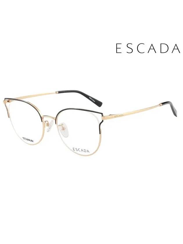 Glasses Frame VES B33F 0301 Round Titanium Men Women - ESCADA - BALAAN 1