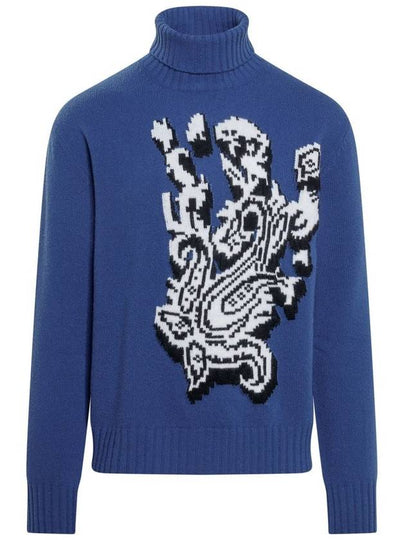 Paisley Jacquard Wool Turtleneck Blue - ETRO - BALAAN 2