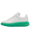 Oversized Leather Low-Top Sneakers Green White - ALEXANDER MCQUEEN - BALAAN 2