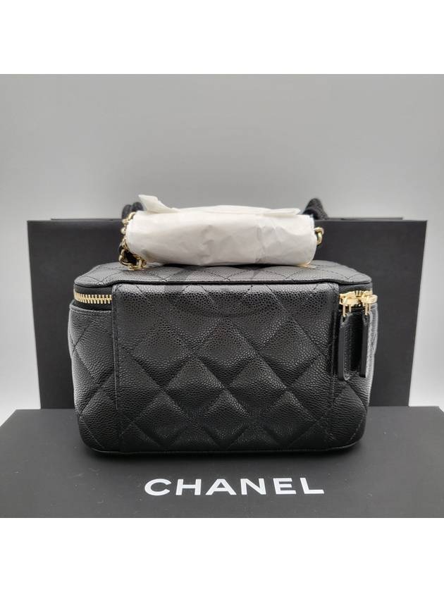 Classic Vanity Grained Calfskin Small Cross Bag Black - CHANEL - BALAAN 10