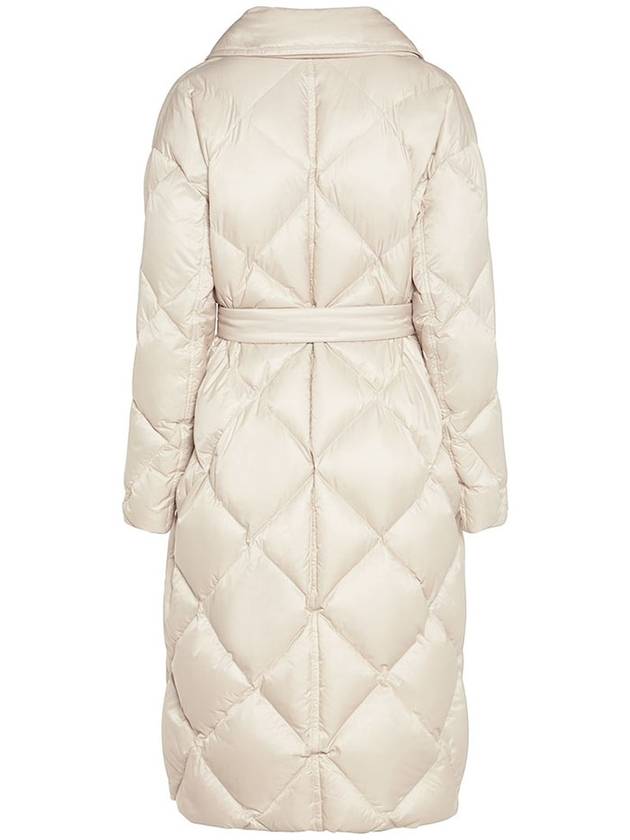 Trecoat Diamond Quilted Belted Padding Sand - MAX MARA - BALAAN 3