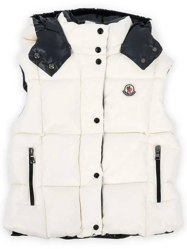 Kids LUZULE Hooded Padded Vest Ivory 1A00027 68950 034 8 10A - MONCLER - BALAAN 3