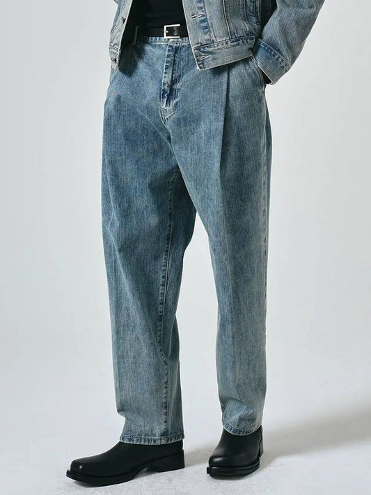 Denim Wide Pants Blue - NOIRER - BALAAN 1