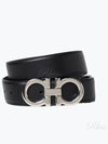 Reversible Gancini Leather Belt Black - SALVATORE FERRAGAMO - BALAAN 2