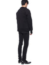 Diagonal Raised Fleece Zip-Up Jacket Black - CP COMPANY - BALAAN 7