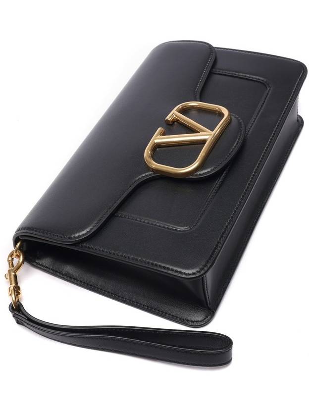 Garavani V Logo Signature Clutch Bag Black - VALENTINO - BALAAN 6