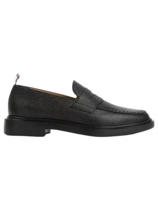 Pebble Grain Rubber Sole Penny Loafer Black - THOM BROWNE - BALAAN 2