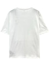 Small Heart Logo Boxy Fit Short Sleeve T-Shirt White - AMI - BALAAN 3