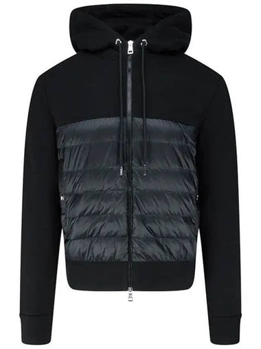 Padded Wool Track Jacket Black - MONCLER - BALAAN 1