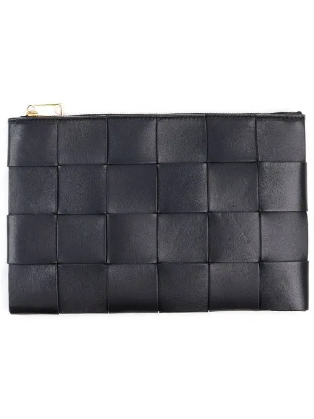 Intrecciato Cassette Clutch Bag Black - BOTTEGA VENETA - BALAAN 6