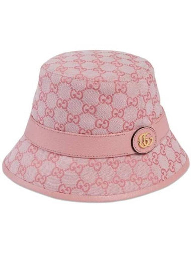 GG Canvas Bucket Hat Pink - GUCCI - BALAAN 1