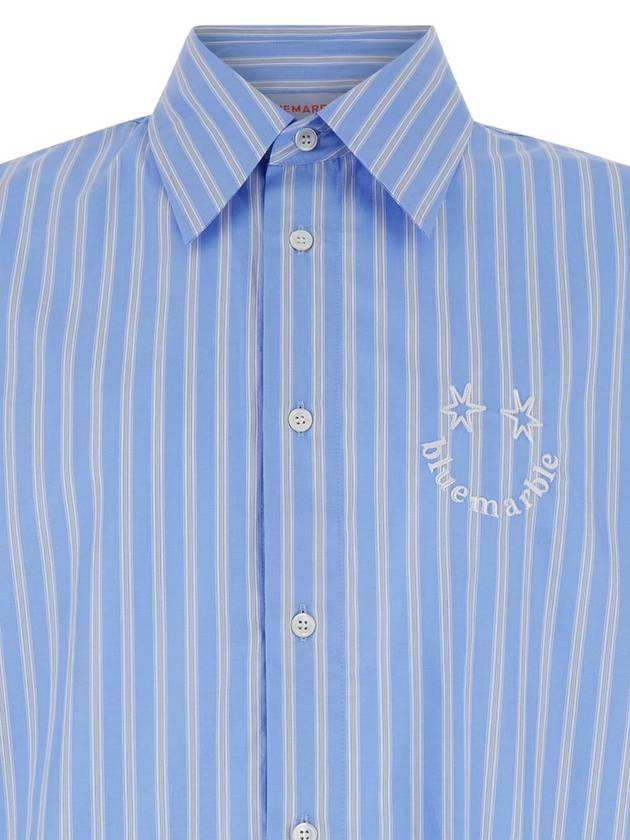 Light Blue Striped Shirt In Cotton Man - BLUEMARBLE - BALAAN 3