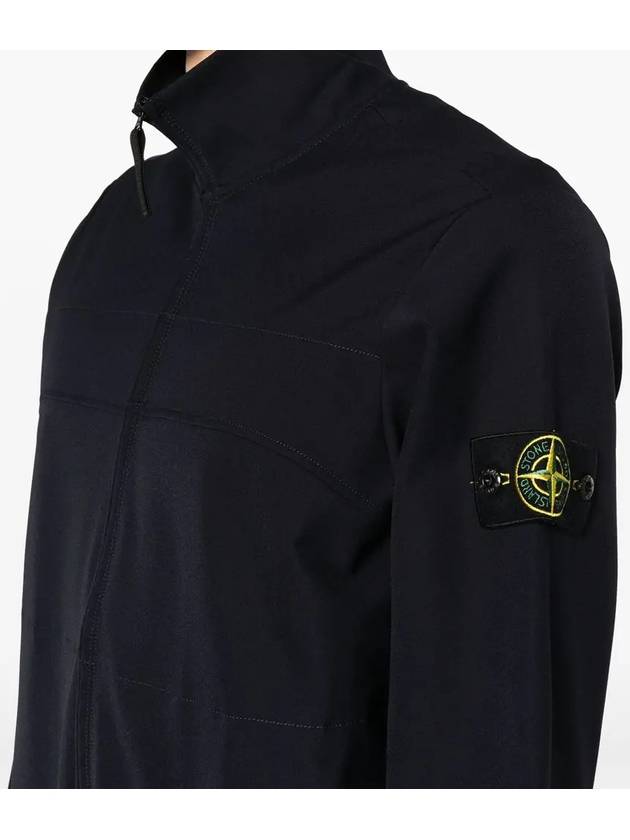 Logo Badge Zipper Comfort Fit Fleece Track Jacket Navy - STONE ISLAND - BALAAN 6