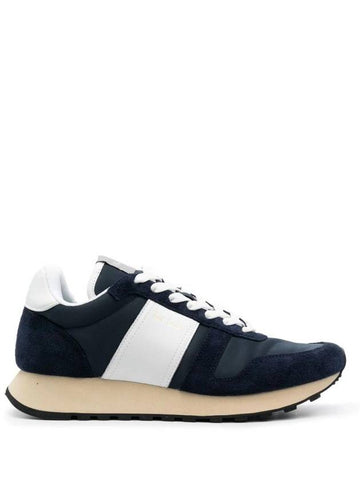 Suede Patch Low Top Sneakers Navy - PAUL SMITH - BALAAN 1