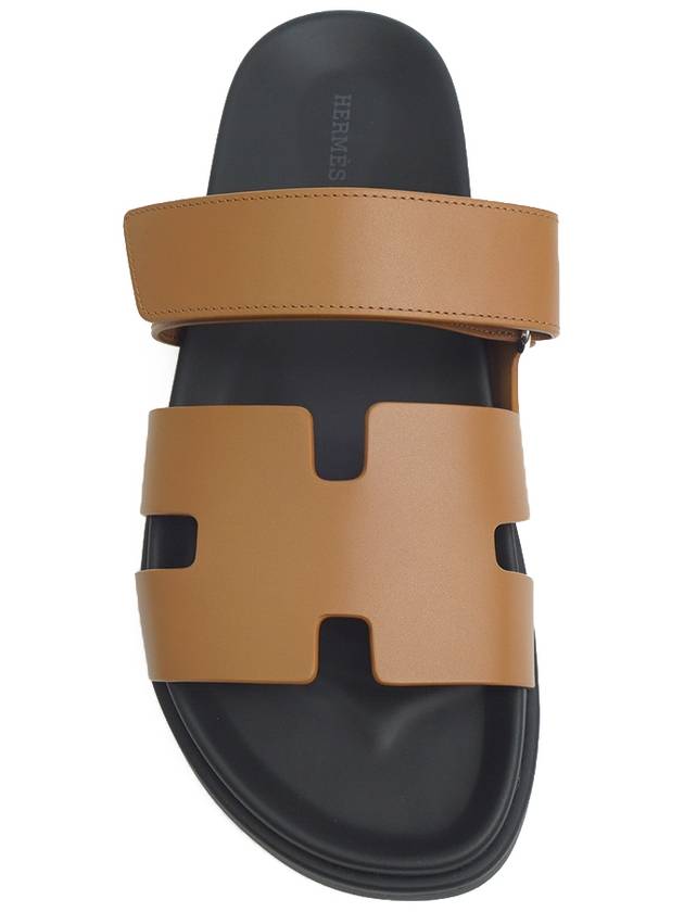 Chypre Calfskin Sandals Natural - HERMES - BALAAN 6